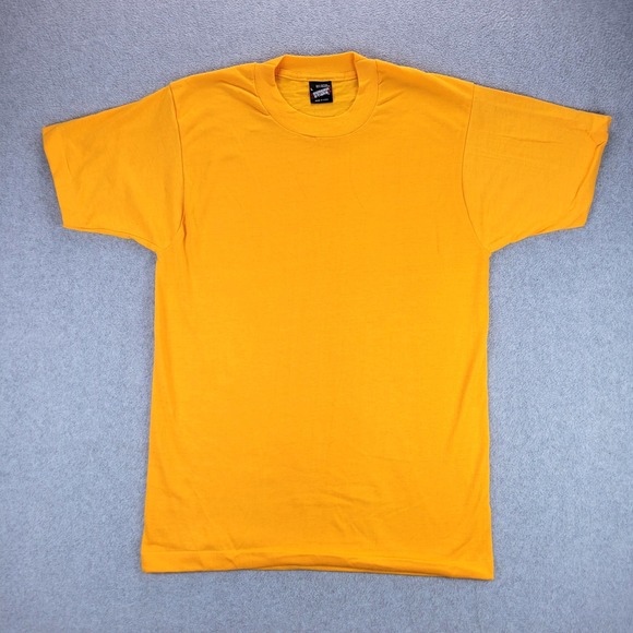 Screen Stars Other - Screen Stars T-Shirt Mens Large Yellow Vintage 80s Blank Single Stitch USA 3901